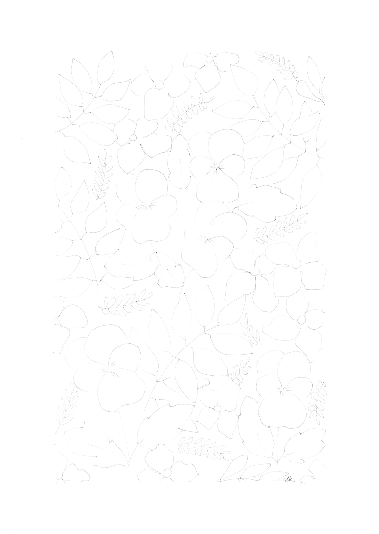 Dessin à imprimer "Pensées"