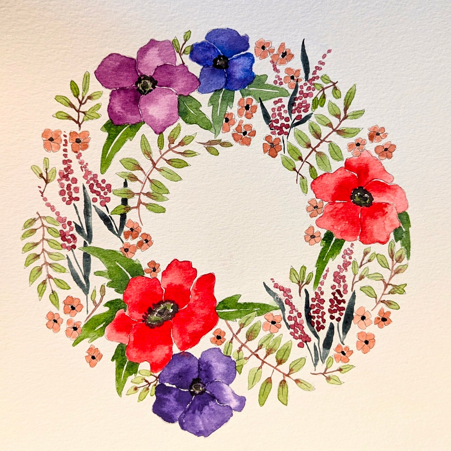 Dessin à imprimer "Couronne de Fleurs"
