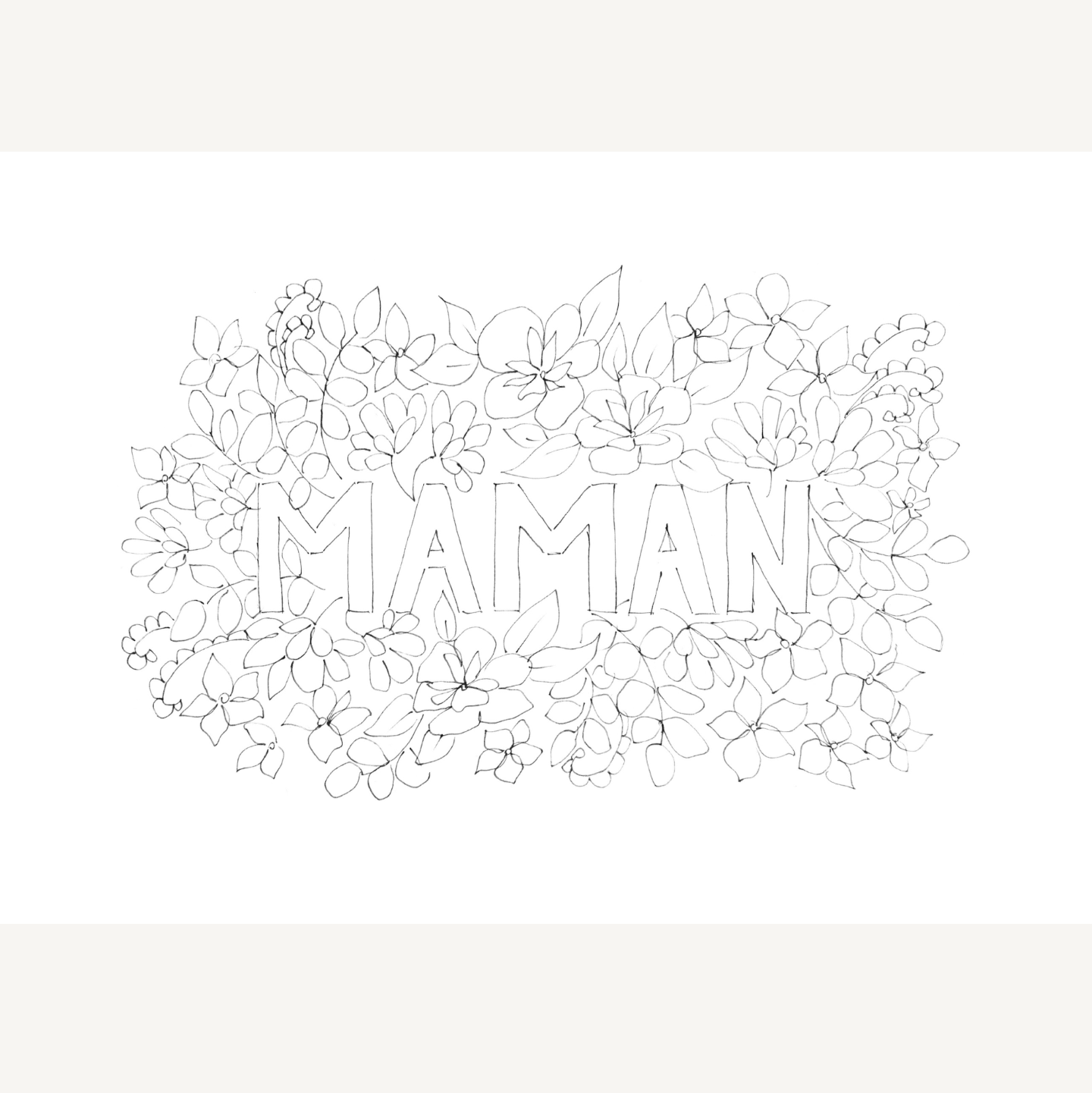 Dessin à imprimer "Maman"