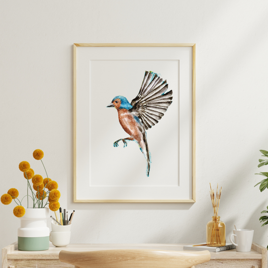 illustration oiseau aquarelle - décoration murale - studioatk