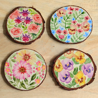 ATELIER DE PEINTURE SUR RONDINS DE BOIS