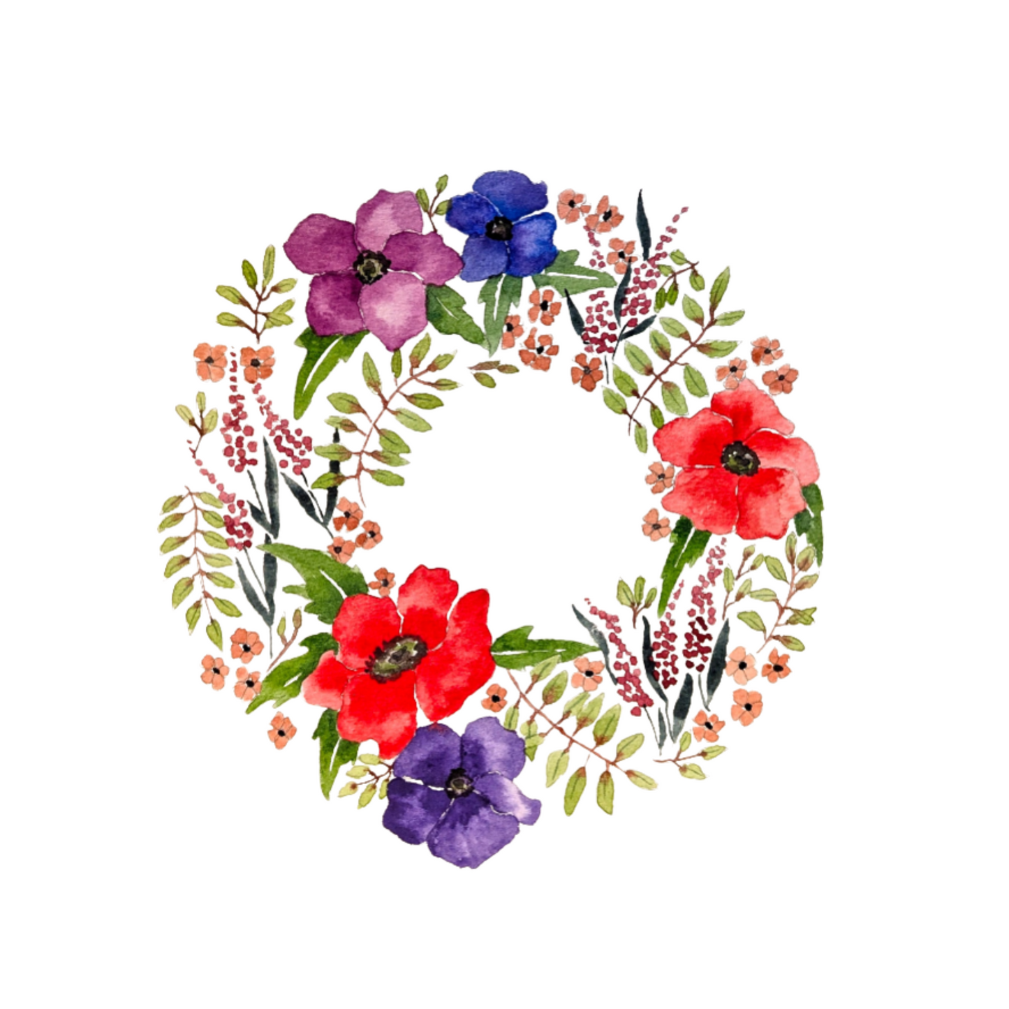 Dessin à imprimer "Couronne de Fleurs"