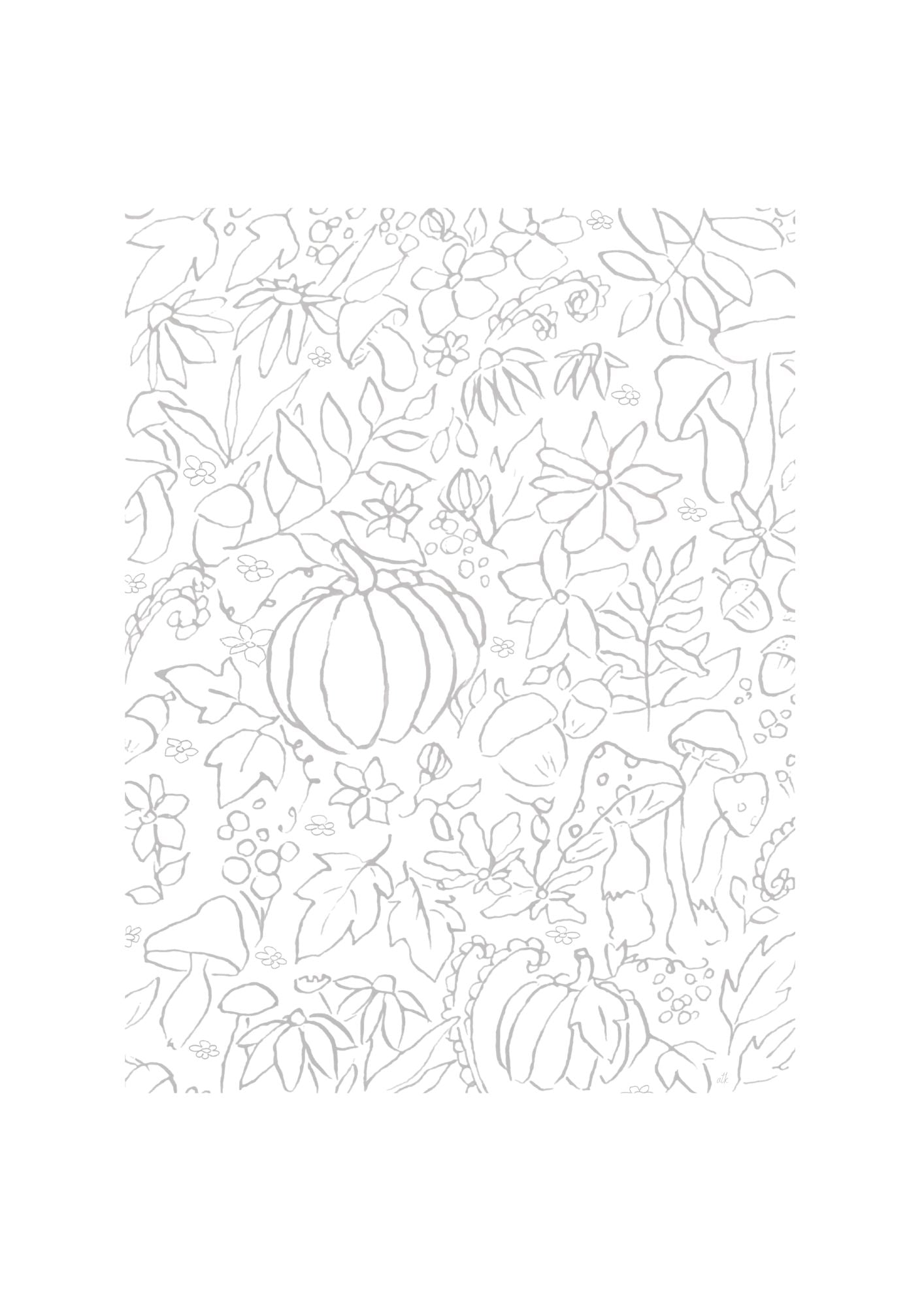 Dessin à imprimer Composition Automnale