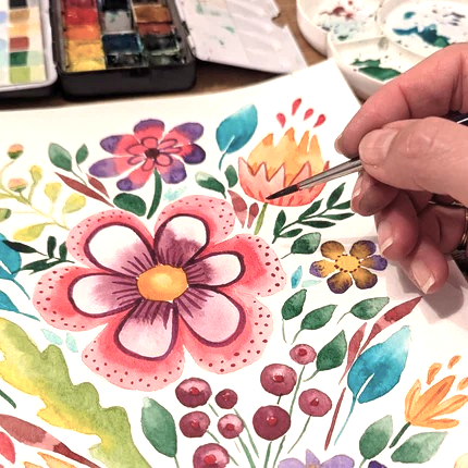 STAGE D'AQUARELLE "FLEURS" - 4 demi-journées -