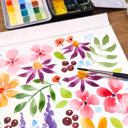 STAGE D'AQUARELLE "FLEURS" - 4 demi-journées -